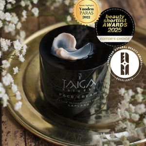 Palkittu Chaga Night Cream Sensitive pakuria sisältävä yövoide herkälle iholle. 50 ml.