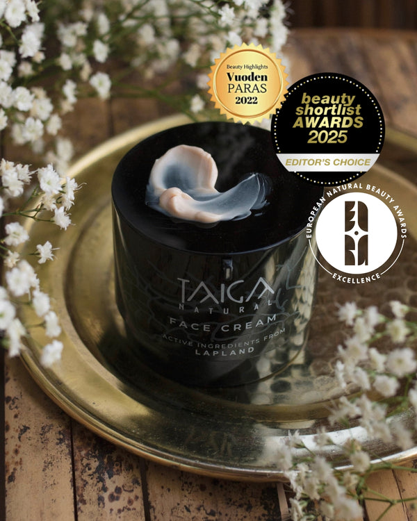 Palkittu Chaga Night Cream Sensitive pakuria sisältävä yövoide herkälle iholle. 50 ml. 